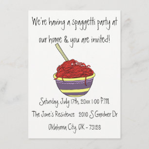 petites invitations de partie de spagetti des IWW