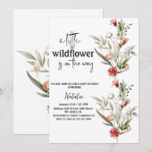 petites invitations fleurs sauvages pour la douche (Devant / Derrière)