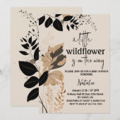 petites invitations fleurs sauvages pour la douche (Devant / Derrière)