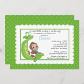 Petites invitations mignonnes de baby shower de (Devant / Derrière)