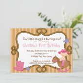 Petites invitations mignonnes de fête (Debout devant)