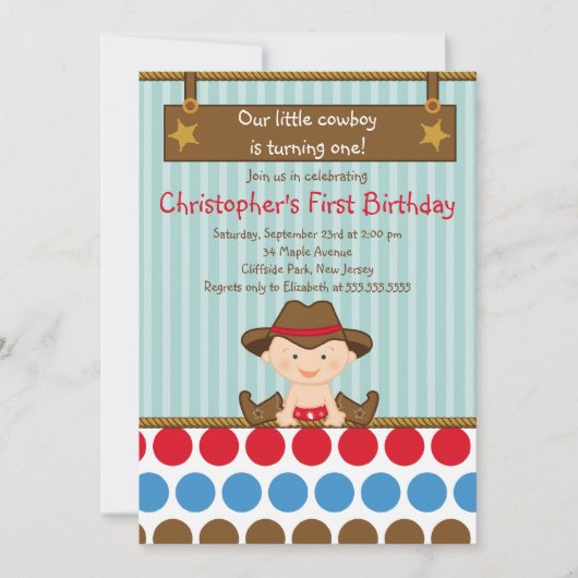 Petites invitations mignonnes de fête (Devant)