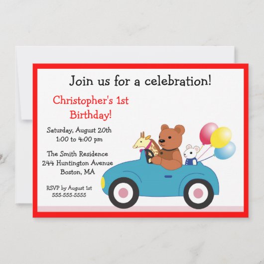 Petites jouets Invitations pour l'anniversaire des (Devant)