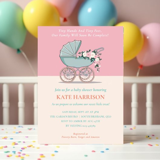 Petites mains et pieds minuscules | Invitation bab