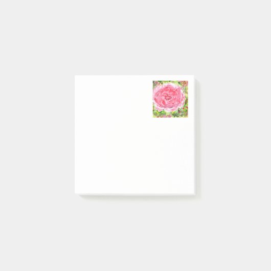 Petites notes de post-it de rose gigantesque (Devant)