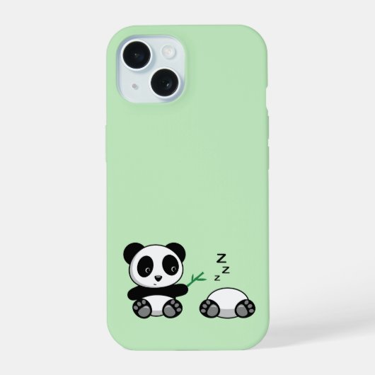 Petites pandas mignonnes sur vert (Verso)
