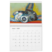 Petites peintures d'art de calendrier du chien (Mar 2027)