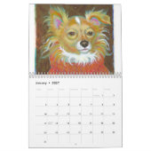 Petites peintures d'art de calendrier du chien (Jan 2027)