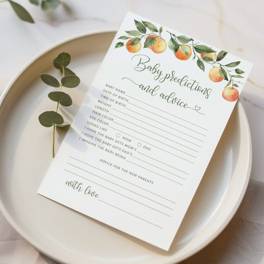 Petites prédictions de bébé mignon et carte de con