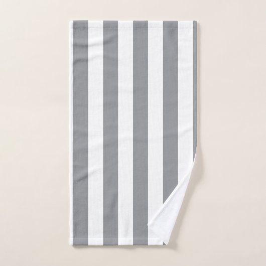Petites rayures grises verticales (Serviette à main)
