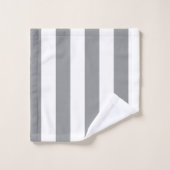 Petites rayures grises verticales (Gant de toilette)