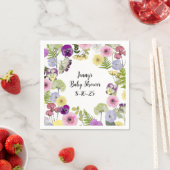 Petites serviettes en papier baby shower à thème F (En situation)