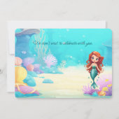 Petites sirènes sous la mer Invitation d'anniversa (Dos)