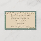 Petites vignes de fleur : : Cartes de visite de (Dos)