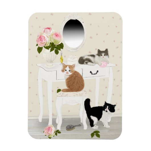 PetitRose "Kittens Beauty Salon", Magnet (Vertical)