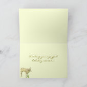 Petits agneaux de bébé sur la carte de Noël jaune (Intérieur)