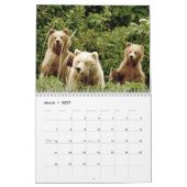 Petits animaux d'ours gris de calendrier de (Mar 2027)