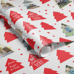 Petits arbres de Noël Papier cadeau personnalisé a