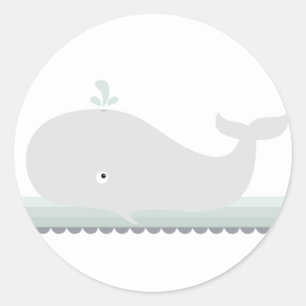 Petits autocollants de baleine {vert}