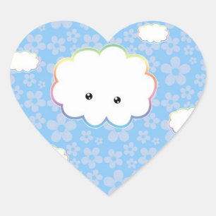 Petits Autocollants Nuages Kawaii Nuages