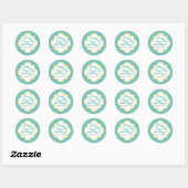 Petits autocollants ronds de quatrefoil (Feuille)