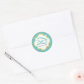 Petits autocollants ronds de quatrefoil (Enveloppe)
