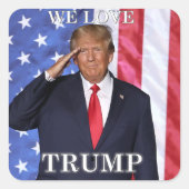 Petits autocollants "We Love Trump" (Devant)
