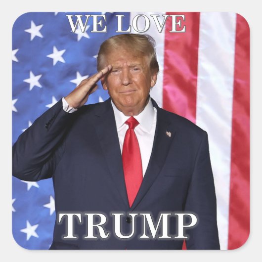 Petits autocollants "We Love Trump" (Devant)
