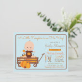 Petits Baby showers Citrouilles Invitation (Debout devant)