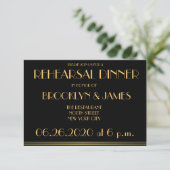Petits Black Great Gatsby Mariage Invitations de r (Debout devant)