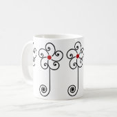 Petits bouquets tout autour de tasse (Devant gauche)