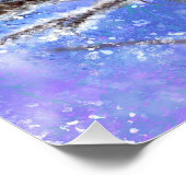 Petits Bruants Couple En Hiver Poster Peinture (Coin)