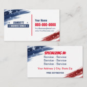 Petits Cartes de visite patriotiques à double face (Devant / Derrière)