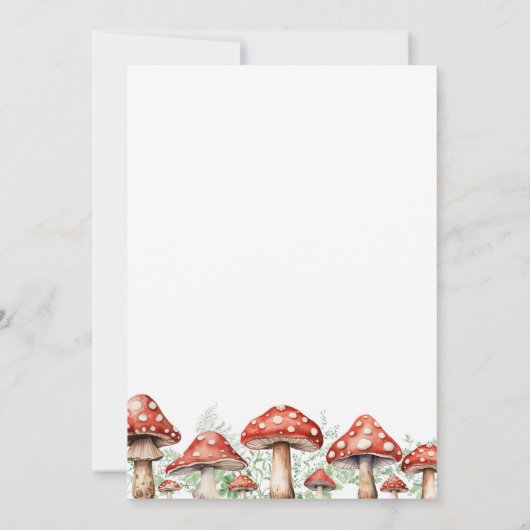 Petits champignons Champignons Invitation Annivers (Dos)