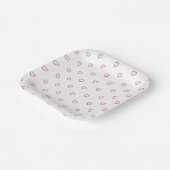 petits coeurs assiettes en papier (Angulaire)
