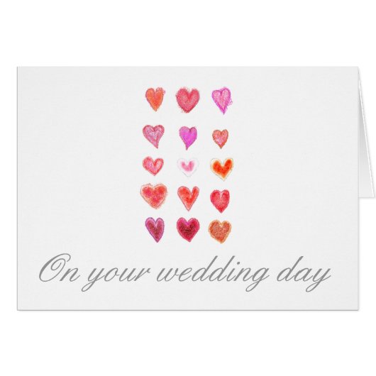 Petits cœurs de mariage (Devant horizontal)