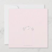 Petits Coeurs Rose Invitation Religieuse (Dos)