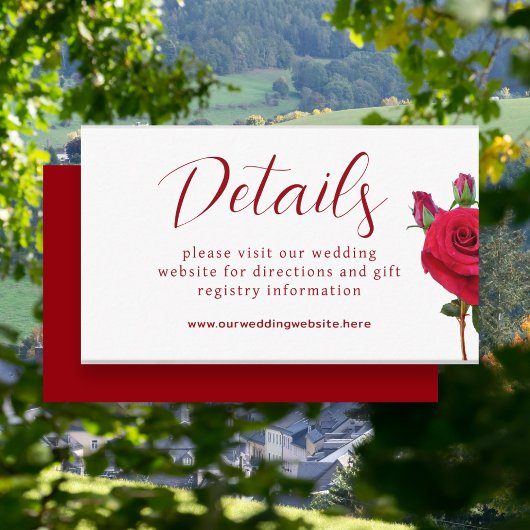 Petits détails Mariage Website Carte de boîtier
