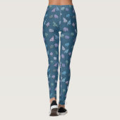 Petits éléphants sur leggings bleu tourbillon (Dos)