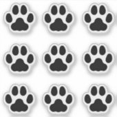 Petits Empreintes de pattes de chats Stickers Blac (Devant)