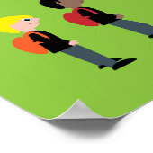 Petits Enfants En Attente D'Aller À L'École Poster (Coin)