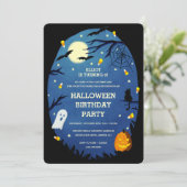 Petits enfants Halloween Anniversaire Invitations  (Debout devant)