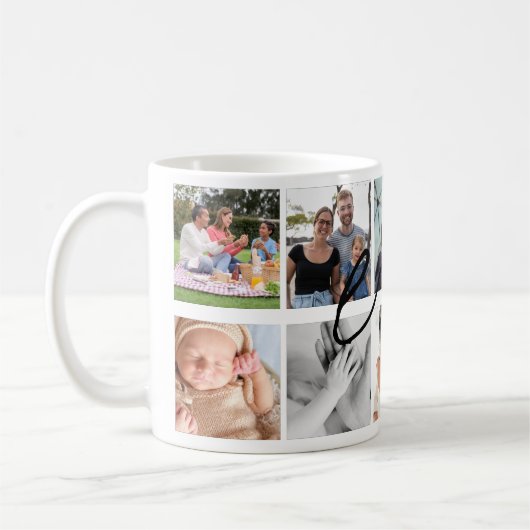 Petits-enfants personnalisés Photo Collage Mug (Gauche)