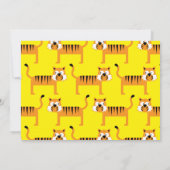 Petits enfants Tiger 1er anniversaire Invitations  (Dos)