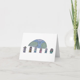 Petits enfants un des cartes de note du monde