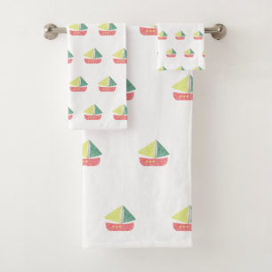 PETITS ENFANTS VOILE BATEAU TOUR SALLE DE BAINS EN