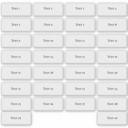 Petits Étiquettes de texte individuels (Devant)