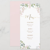 petits fleurs et verdure Menu (Devant / Derrière)