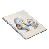 Petits frères et sœurs oiseaux bleus doux Cahier à (Côté Droit)