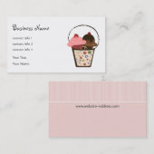 Petits gâteaux dans le carte de visite de panier (Devant / Derrière)